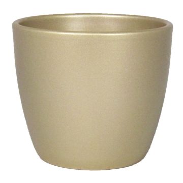 Maceta pequeña TEHERAN BASAR, cerámica, oro-mate, 9,5cm, Ø11,5cm Maceta pequeña TEHERAN BASAR, cerámica, oro-mate, 9,5cm, Ø11,5cm