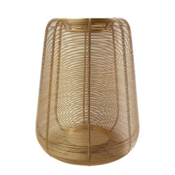 Linterna de hierro KONRADIN, dorada, 30cm, Ø24cm Linterna de hierro KONRADIN, dorada, 30cm, Ø24cm