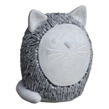 Figura de gato KAILUA de cemento, gris, 20x18x25cm Figura de gato KAILUA de cemento, gris, 20x18x25cm