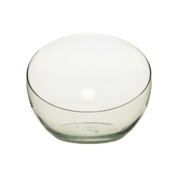 Cuenco decorativo NELLY AIR de vidrio ecológico, transparente, 16cm, Ø20,6cm