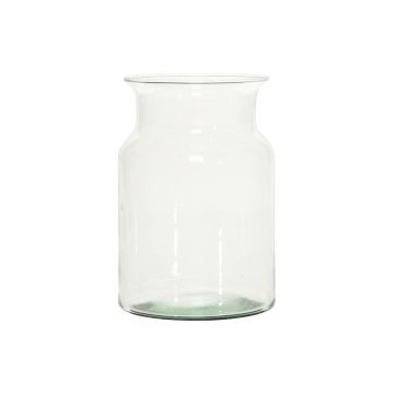 Jarrón de cristal HANNA AIR, vidrio ecológico, transparente, 19cm, Ø9,5cm/Ø13cm