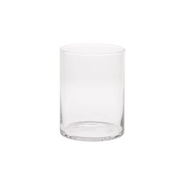 Portavelas cil&iacute;ndrico SANYA AIR de cristal, transparente, 21,5cm, &Oslash;13,5cm
