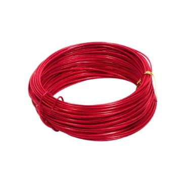 Alambre de aluminio TANEA, lacado en rojo, 30 m, Ø 2 mm Alambre de aluminio TANEA, lacado en rojo, 30 m, Ø 2 mm