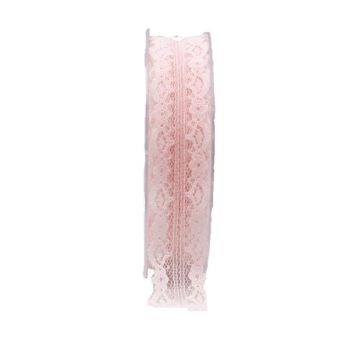 Cenefa de encaje SIMAY, rosa, 25m, 20mm Cenefa de encaje SIMAY, rosa, 25m, 20mm