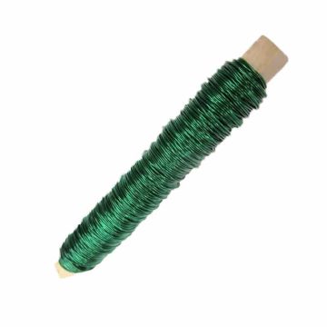 Alambre decorativo recubierto de barniz resistente ZELMA, verde, 100g, 50m, Ø0,5mm Alambre decorativo recubierto de barniz resistente ZELMA, verde, 100g, 50m, Ø0,5mm