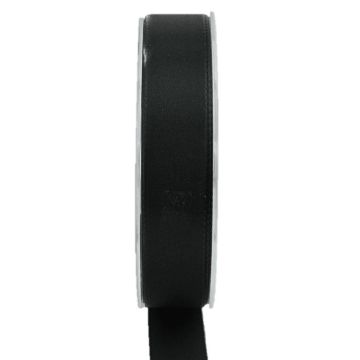 Cinta de regalo de poliéster WIARA, negra, 50 m, 25 mm Cinta de regalo de poliéster WIARA, negra, 50 m, 25 mm