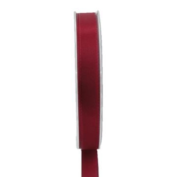 Cinta de regalo de poliéster WIARA, rojo oscuro, 50 m, 15 mm