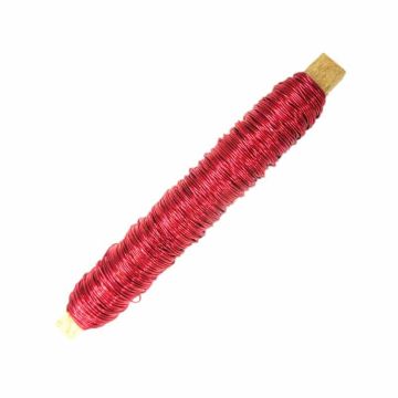Alambre decorativo resistente ZELMA, rojo, 100 g, 50 m, Ø 0,5 mm Alambre decorativo resistente ZELMA, rojo, 100 g, 50 m, Ø 0,5 mm