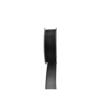 Cinta de organza OSNA, negra, 25 m, 25 mm