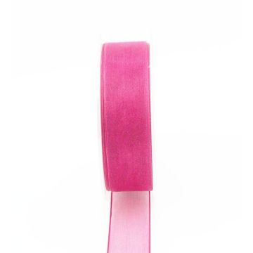 Cinta de organza OSNA, rosa fuerte, 25 m, 25 mm Cinta de organza OSNA, rosa fuerte, 25 m, 25 mm