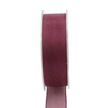 Cinta de organza OSNA, rojo burdeos, 25 m, 25 mm Cinta de organza OSNA, rojo burdeos, 25 m, 25 mm