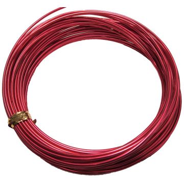 Alambre de aluminio TANEA, lacado en rojo, 12 m, Ø 2 mm Alambre de aluminio TANEA, lacado en rojo, 12 m, Ø 2 mm