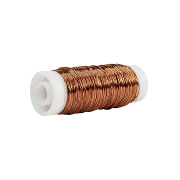 Alambre para enrollar UTINA, cobre, 50 g, 60 m, Ø 0,3 mm Alambre para enrollar UTINA, cobre, 50 g, 60 m, Ø 0,3 mm
