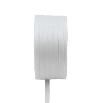 Cinta de raso doble VIPKE, blanca, 50 m, 3 mm