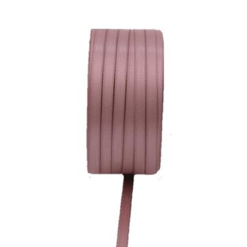 Cinta de satén doble VIPKE, rosa antiguo, 50 m, 3 mm