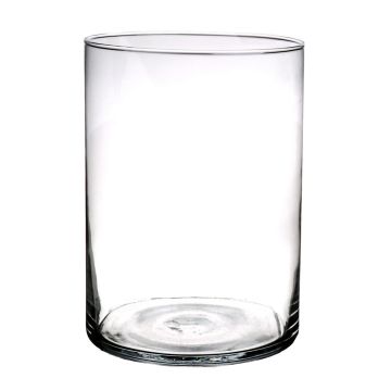 Portavelas cilíndrico SANYA AIR de cristal, transparente, 25cm, Ø18cm Portavelas cilíndrico SANYA AIR de cristal, transparente, 25cm, Ø18cm