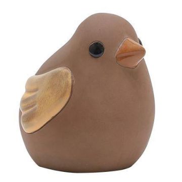Figura de pájaro ORIENA de cerámica, marrón-naranja, 21x17x21cm Figura de pájaro ORIENA de cerámica, marrón-naranja, 21x17x21cm