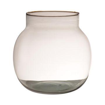 Florero GANJA, vidrio reciclado, transparente, 20cm, Ø19cm Florero GANJA, vidrio reciclado, transparente, 20cm, Ø19cm