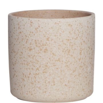 Maceta de cerámica ARAYA, moteada, beige, 10cm, Ø10cm