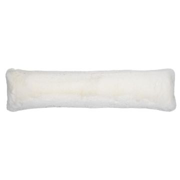 Cortacorrientes de puerta mullido ARIFA de tela de osito lisa, blanco, 90 x 20 x 15 cm Cortacorrientes de puerta mullido ARIFA de tela de osito lisa, blanco, 90 x 20 x 15 cm