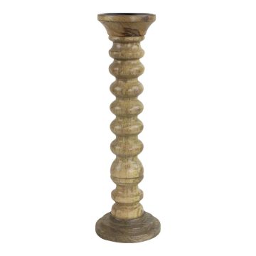 Portavelas SERAPHINE de madera de mango, marrón, 40 cm, Ø 12,5 cm Portavelas SERAPHINE de madera de mango, marrón, 40 cm, Ø 12,5 cm