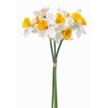 Ramo de narcisos artificiales BROZIN, blanco y amarillo, 40 cm