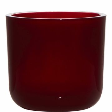 Vaso para velas NICK de cristal, rojo, 13cm, Ø14cm Vaso para velas NICK de cristal, rojo, 13cm, Ø14cm