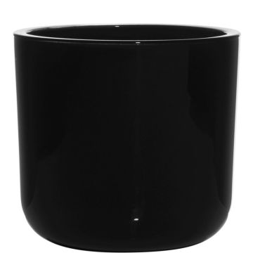 Vaso para velas NICK de cristal, negro, 13cm, Ø14cm Vaso para velas NICK de cristal, negro, 13cm, Ø14cm