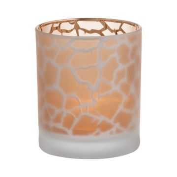 Vaso para velas SENGA, diseño de jirafa, oro mate, 12,5cm, Ø10cm