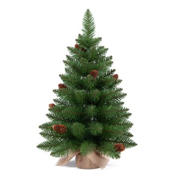 Árbol de Navidad artificial HEINOLA con piñas, saco de yute, 60 cm, Ø 40 cm Árbol de Navidad artificial HEINOLA con piñas, saco de yute, 60 cm, Ø 40 cm
