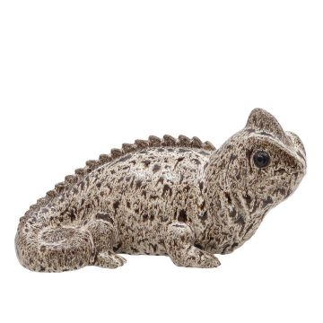 Figura de camaleón ALOVIA de cerámica, marrón, 36x19x19cm Figura de camaleón ALOVIA de cerámica, marrón, 36x19x19cm