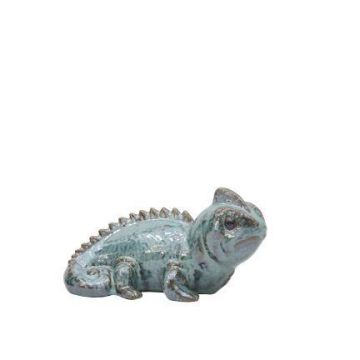 Figura de camaleón ALOVIA de cerámica, azul claro, 20x12x11cm Figura de camaleón ALOVIA de cerámica, azul claro, 20x12x11cm