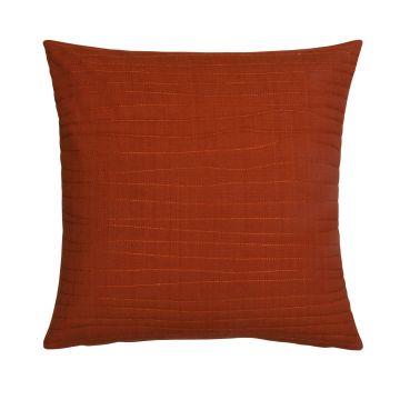 Cojín decorativo SILENA, naranja oscuro, costuras decorativas, 45x45cm