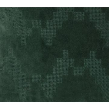 Cojín de terciopelo suave ANJALI, verde pino, estructura en zigzag, 45x45cm