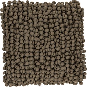 Cojín BOLKO, con pomos, verde caqui, 45x45cm