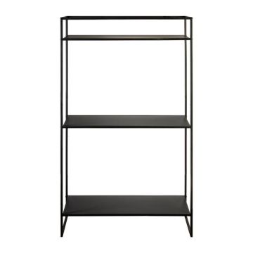 Estantería industrial de metal QUIANA, 3 estantes, negra, 120x40x200cm Estantería industrial de metal QUIANA, 3 estantes, negra, 120x40x200cm