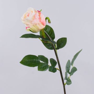 Rosa artificial SUNJIK, rosa crema, 75 cm, Ø 7 cm