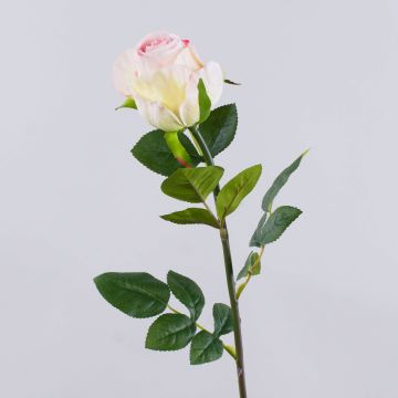 Rosa artificial SUNJIK, rosa-crema, 75 cm, Ø 7 cm