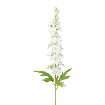 Flor de plástico de espuela de caballero VALENRA, blanca, 80 cm, Ø 8 cm