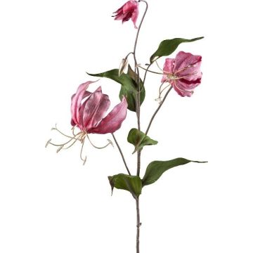 Rama artificial de gloriosa LISUPY, rosa oscuro y dorado, 80 cm Rama artificial de gloriosa LISUPY, rosa oscuro y dorado, 80 cm