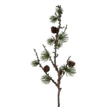Rama artificial de pino BLUTON con piñas y líquenes, verde, 55cm Rama artificial de pino BLUTON con piñas y líquenes, verde, 55cm