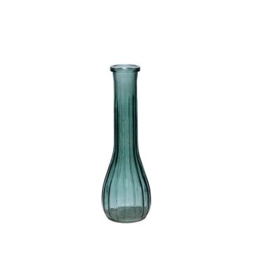 Jarrón de mesa KOSTA de cristal, azul petróleo y transparente, 21,5 cm, Ø 7 cm Jarrón de mesa KOSTA de cristal, azul petróleo y transparente, 21,5 cm, Ø 7 cm