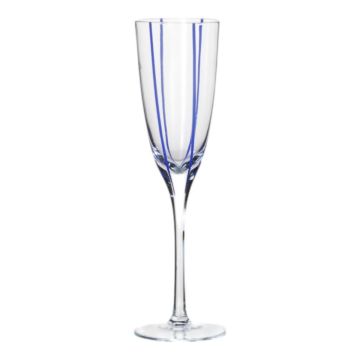 Copa de champán OCTAVIUS con rayas, azul-transparente, 25 cm, Ø 7,5 cm Copa de champán OCTAVIUS con rayas, azul-transparente, 25 cm, Ø 7,5 cm