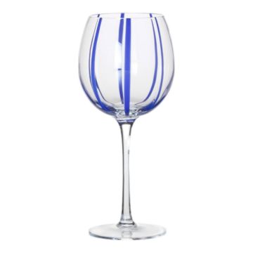 Copa de vino OCTAVIUS con rayas, azul-transparente, 21 cm, Ø 9,5 cm Copa de vino OCTAVIUS con rayas, azul-transparente, 21 cm, Ø 9,5 cm