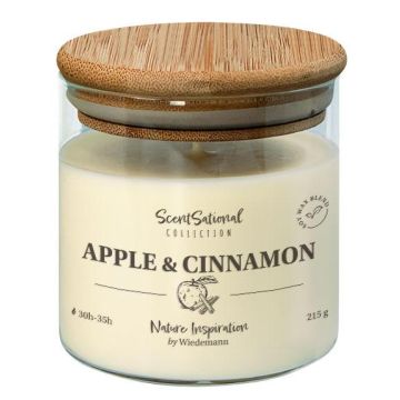 Vela perfumada FERDINANDINE en tarro de cristal, mezcla de cera de soja, manzana y canela, marfil, 8cm, Ø8cm, 30h - Fabricada en Alemania Vela perfumada FERDINANDINE en tarro de cristal, mezcla de cera de soja, manzana y canela, marfil, 8cm, Ø8cm, 30h - Fabricada en Alemania