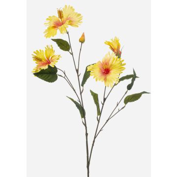 Rama artificial de hibisco TRUGEN con flores, amarillo-rosa, 85 cm Rama artificial de hibisco TRUGEN con flores, amarillo-rosa, 85 cm