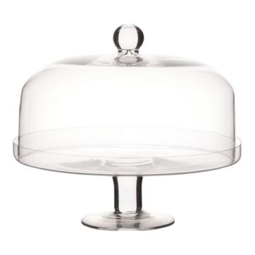 Campana para tartas de cristal CALLINDRA, con pie, transparente, 26 cm, Ø 25 cm Campana para tartas de cristal CALLINDRA, con pie, transparente, 26 cm, Ø 25 cm