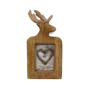 Marco de fotos de madera de mango BJÖRN, con motivo de ciervo, marrón, 41 x 22 x 2,5 cm Marco de fotos de madera de mango BJÖRN, con motivo de ciervo, marrón, 41 x 22 x 2,5 cm