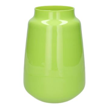 Jarrón de cristal FLORINI, verde manzana esmerilado, 24,2cm, Ø17cm
