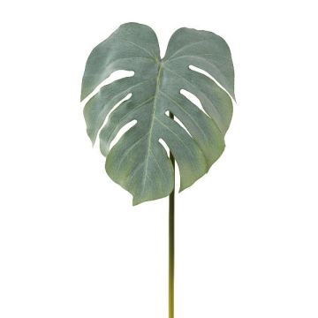 Hoja decorativa de filodendro Monstera Deliciosa MELIAT, verde-gris, 80 cm